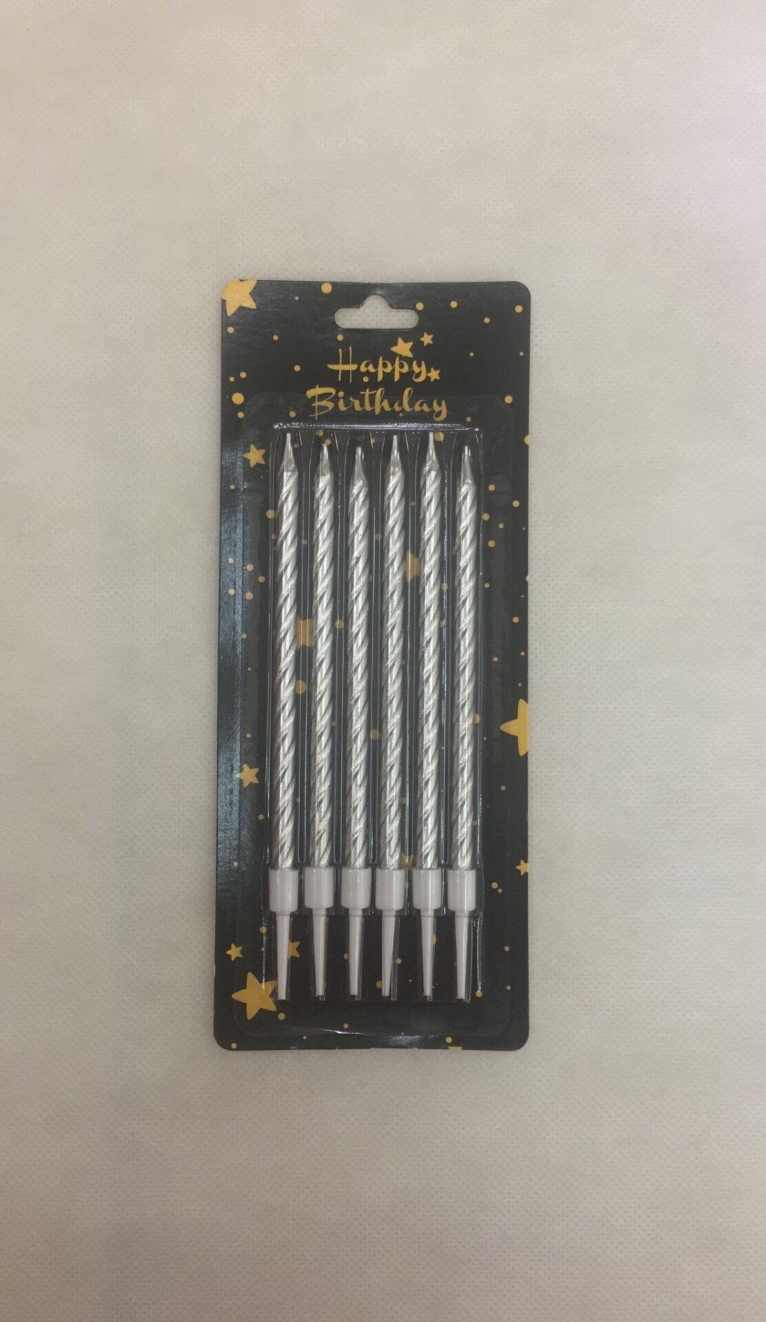 Nedi Mum 6'lı Çubuklu Burgulu 13 Cm Gümüş Nd-2236s