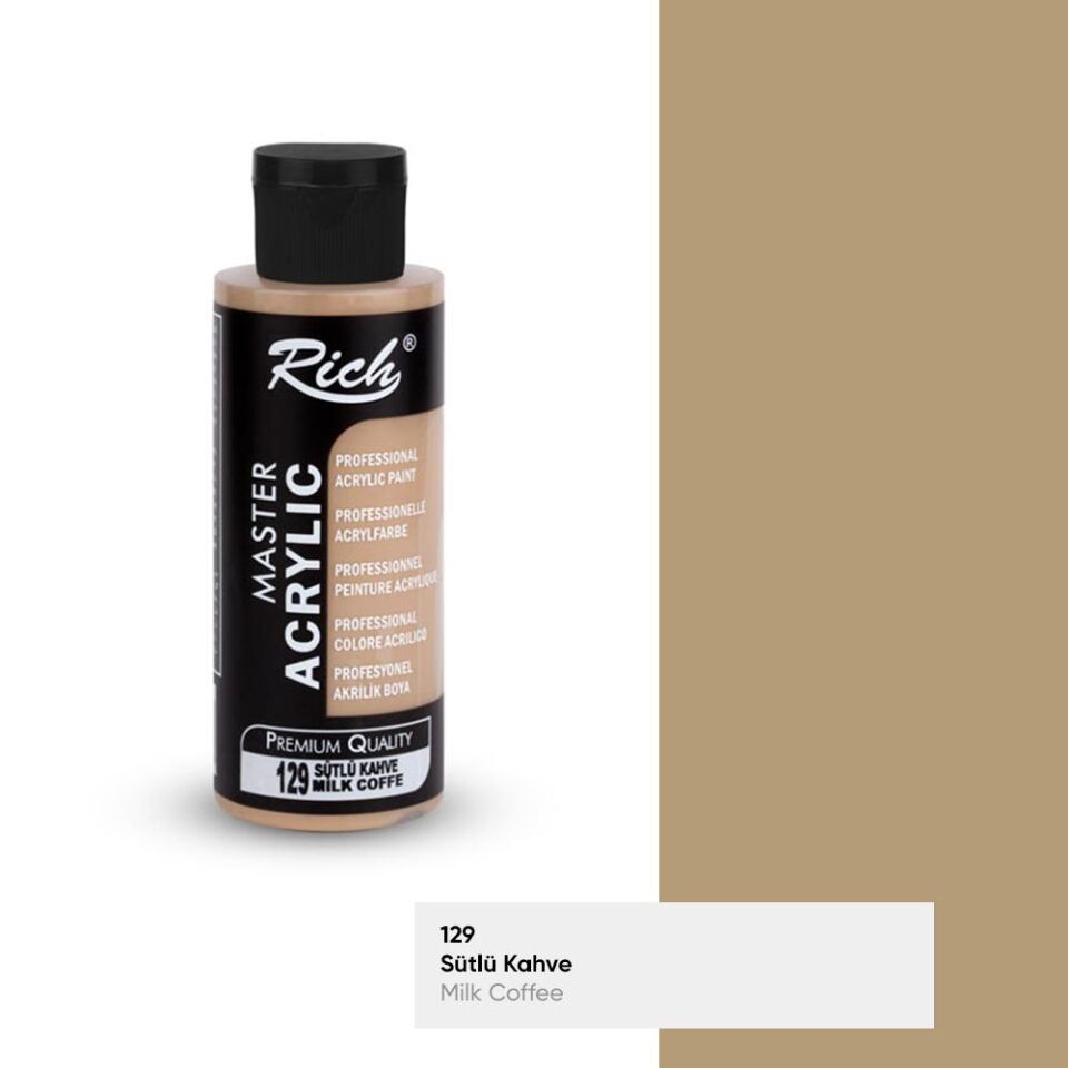 Rich Master Akrilik Boya 120 Cc Sütlü Kahve Akr-120-129