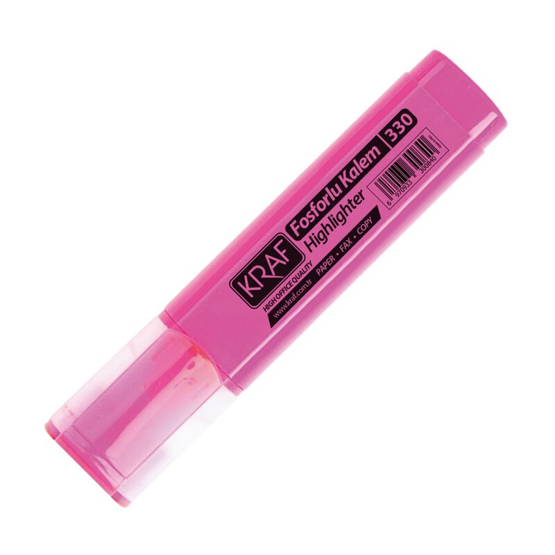 Kraf Fosforlu Kalem 330 Pembe
