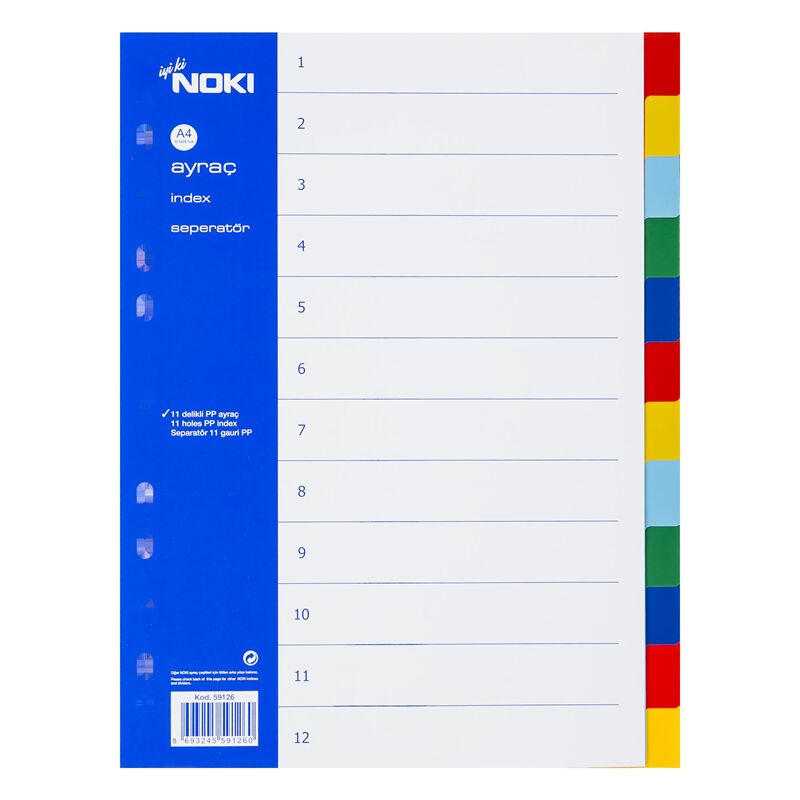 Noki Seperatör 1-12 Renk Plastik 59126