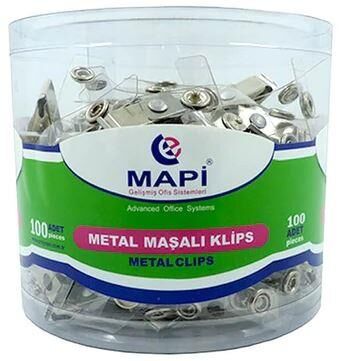 Mapi Klips Metal Maşalı 100'lü Şeffaf 9100506