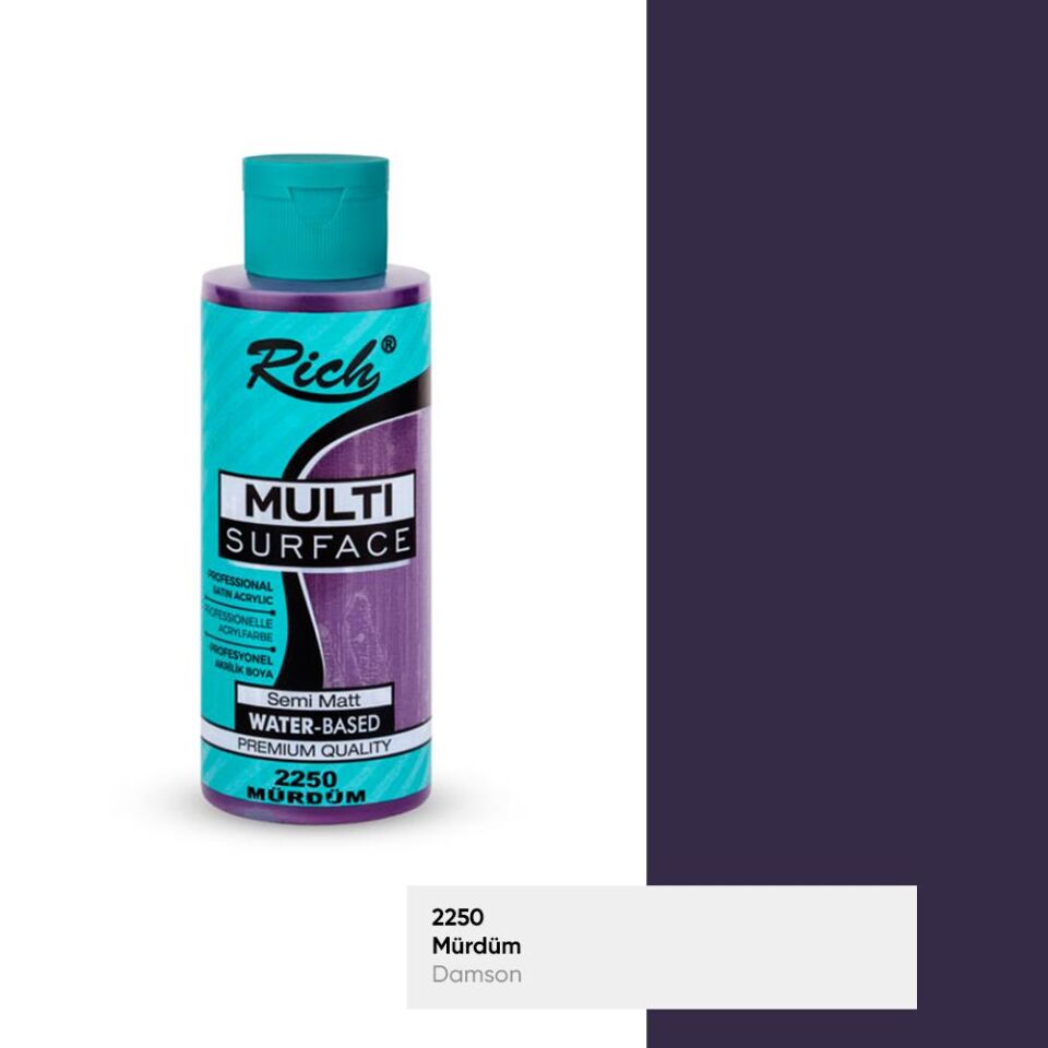 Rich Multi Surface Akrilik Boya 120 Cc Mürdüm Mls-120-2250