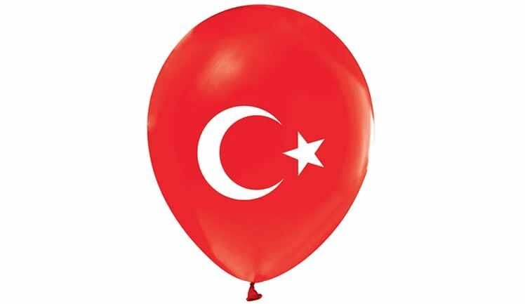 Balonevi 1+1 Baskılı Ayyıldız Balon (100'lük)