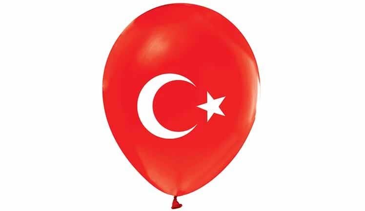 Balonevi 1+1 Baskılı Ayyıldız Balon (100'lük)
