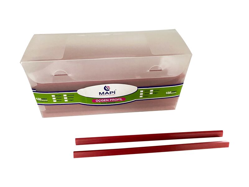 Mapi Profil Sırtlık Üçgen 8 Mm 100'lü Kırmızı 2140803
