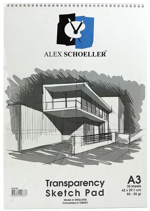 Alex Eskiz Spiralli Blok.50/55gr.a3 30.lu Alx-863 Alx-863