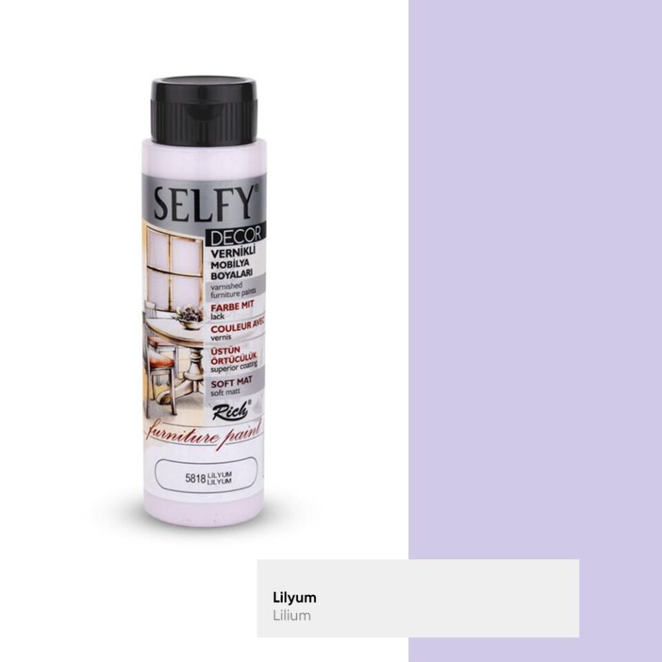 Rich Selfy Decor Mobilya Boyası Vernikli 500 Cc Lilyum Slf-500-09478