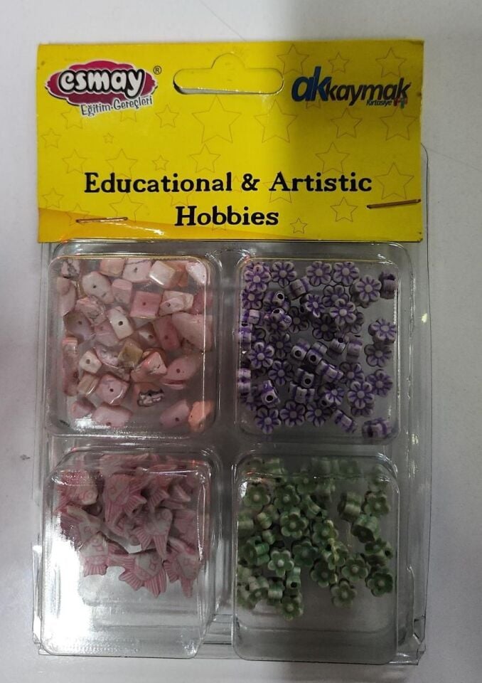 Esmay Boncuk Şekili 4'lü (balık-taş-çiçek-yıldız) B3497