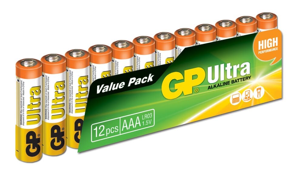 Gp Lr03 Aaa Boy Ultra Alkalin İnce Kalem Pil 12'li Paket Gp24au-vs12