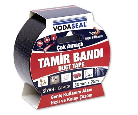 Vodaseal Tamir Bandı 50mmx25m Siyah Bant
