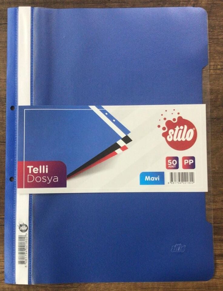 Stilo Telli Dosya 50'li Mavi Sit-tll-1232