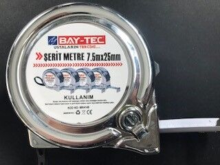 Bay-tec Mk4148 7.5mt 25mm Krom Şerit Metre