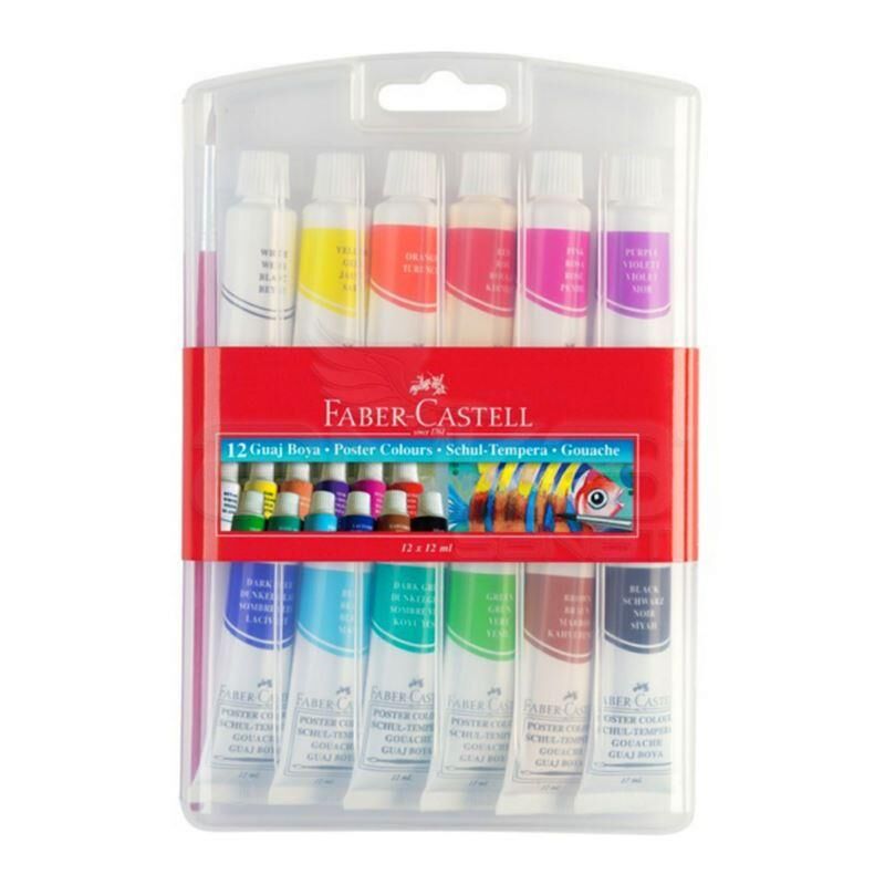Faber Castell Guaj Boya 12 Renk 12 Ml Tüp Pvc 121011