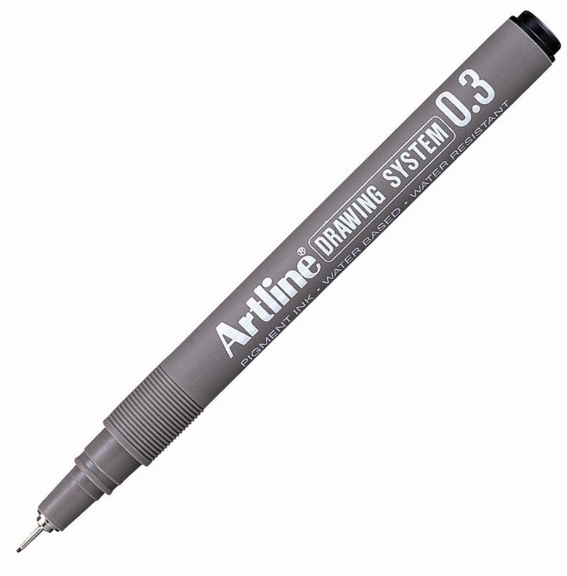 Artline Drawing System 0.3 Çizim Kalemi Uç:0,3mm Siyah Lv-a-ek-233 Black