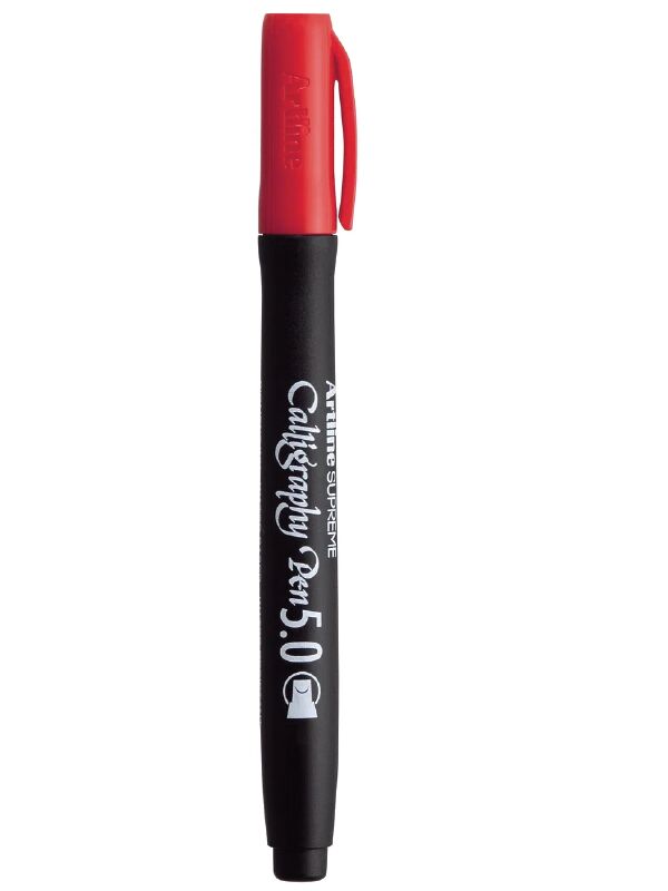 Artline Supreme Calligraphy Pen 5.0 Kaligrafi Kalemi Uç:5,0mm Kırmızı Lv-a-epf-245 Red