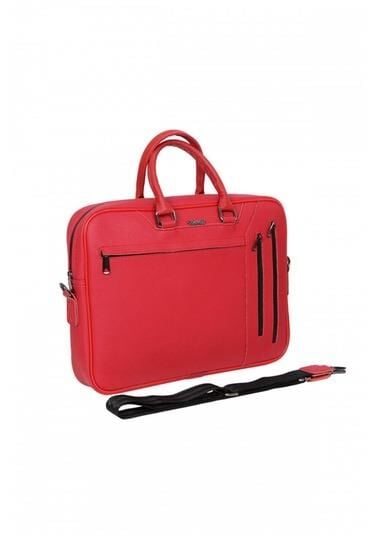 Cambrıdge Polo Suni Deri Evrak Çantası Plevr50075 Kırmızı