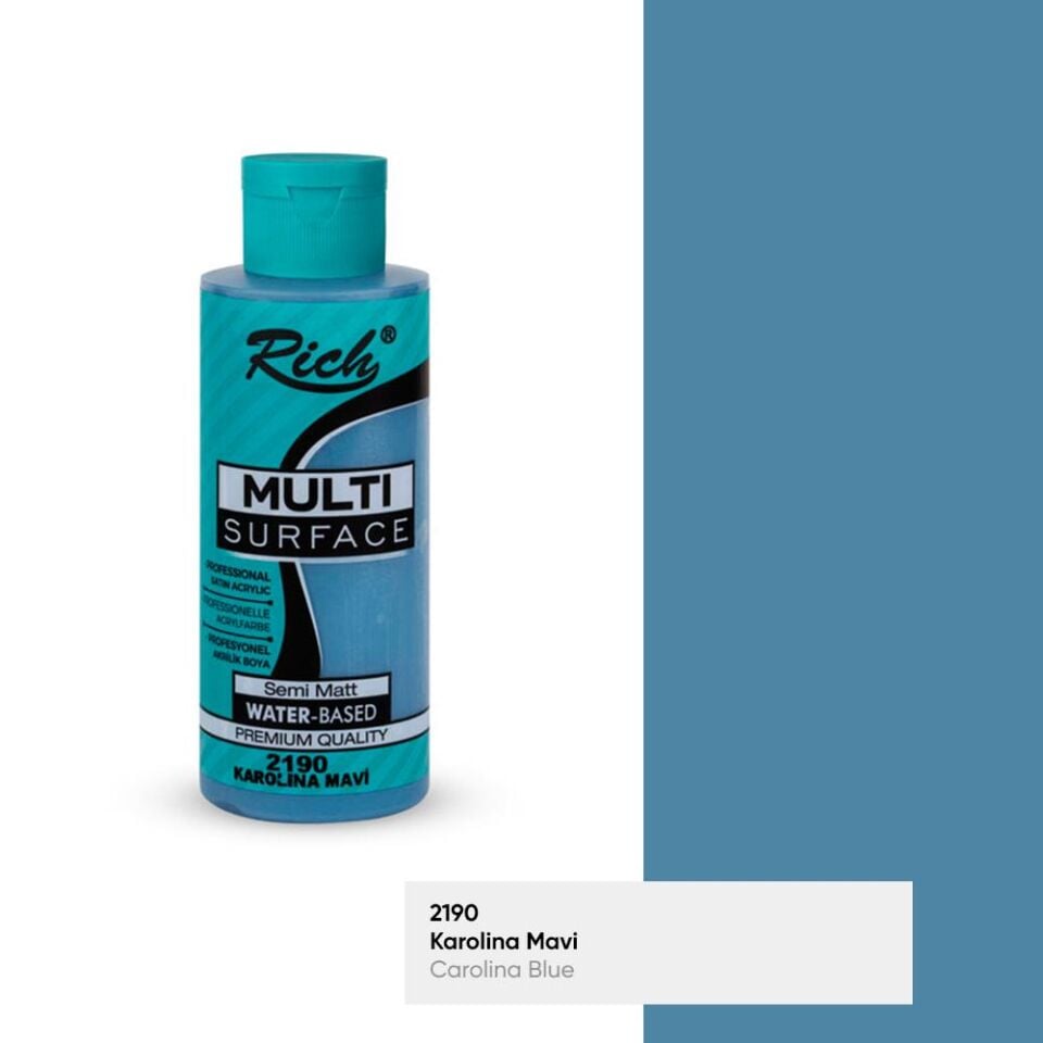 Rich Multi Surface Akrilik Boya 120 Cc Karolına Mavi Mls-120-2190