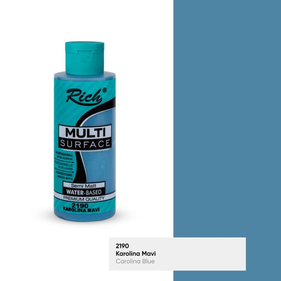 Rich Multi Surface Akrilik Boya 120 Cc Karolına Mavi Mls-120-2190