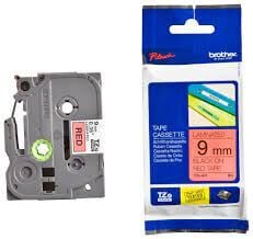 Brother Tze-421 9 Mm Kırmızı Üzeri Siyah Laminasyonlu Etiket