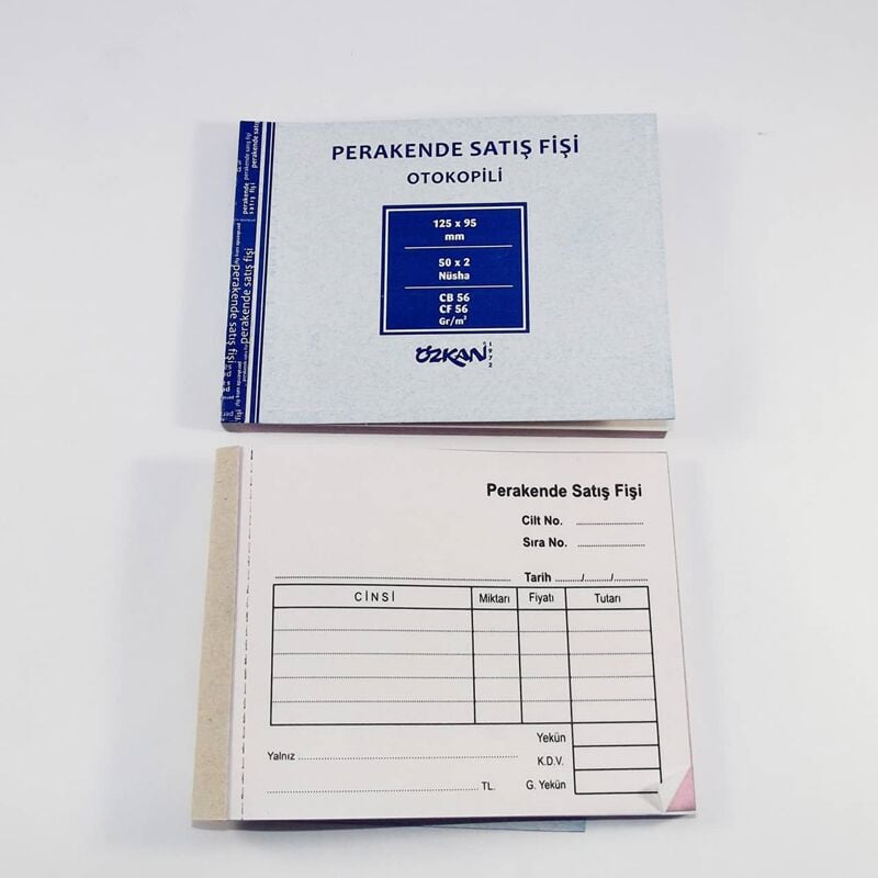 Özkan Perakende Satış Fişi 50*2 Otokopili G1493