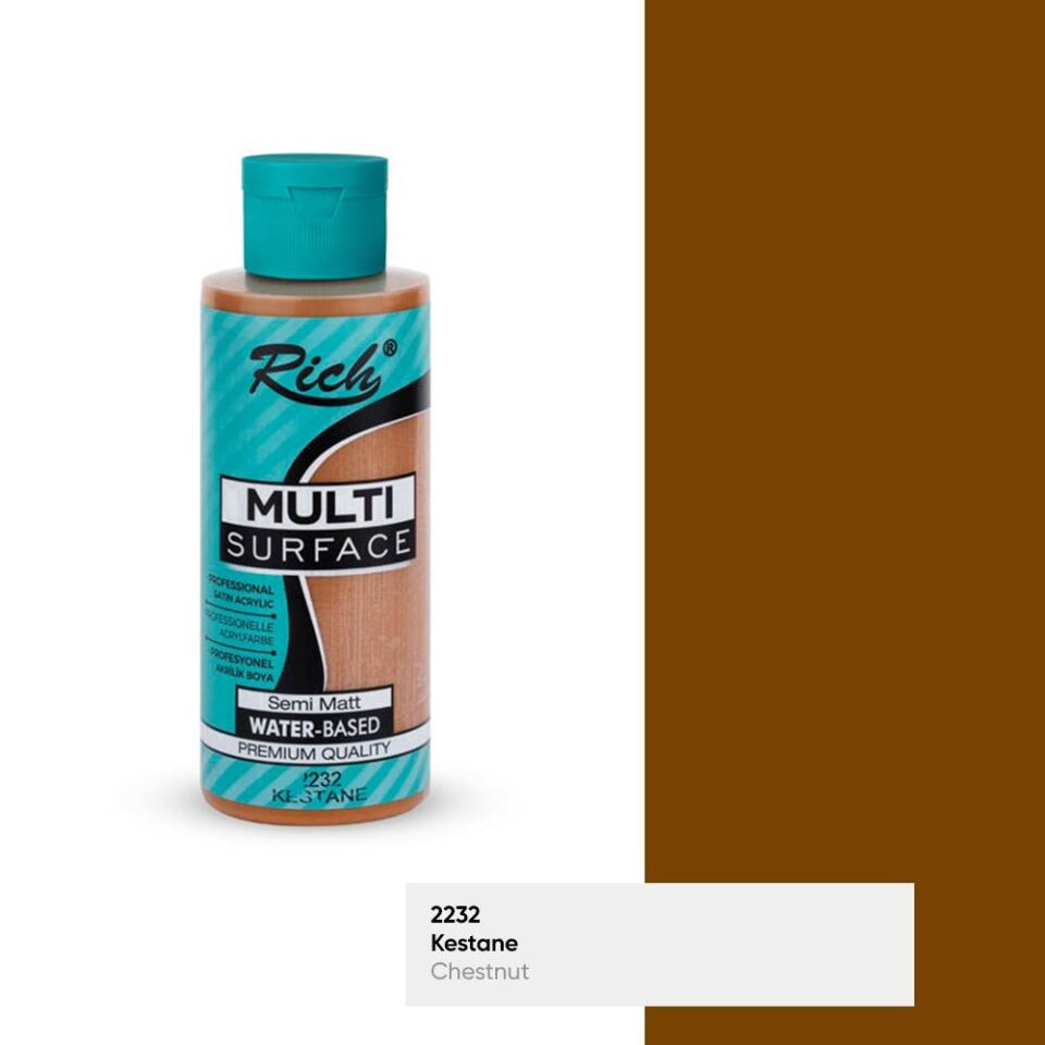Rich Multi Surface Akrilik Boya 120 Cc Kestane Mls-120-2232