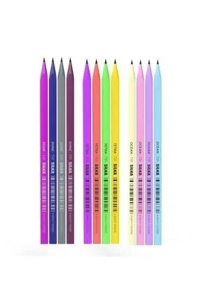 Silka Kurşun Kalem Hex Prime 12'li Mix 1061