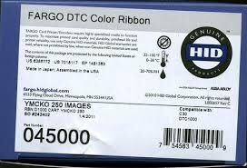 Fargo 045000 Dtc1000-dtc1250e Ymcko Renkli Ribbon Tek Yüze 250 Renkli Baskı