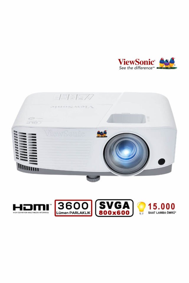 Viewsonic Pa700w Dlp Wxga(1280x800) 4500al 2xhdmi 1xvga 12.500:1 3w Hoparlör Projeksiyon