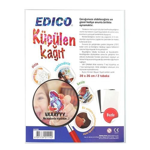 Edico Küçülen Kağıt 20x26 Cm 2'li Paket Siyah 5444002