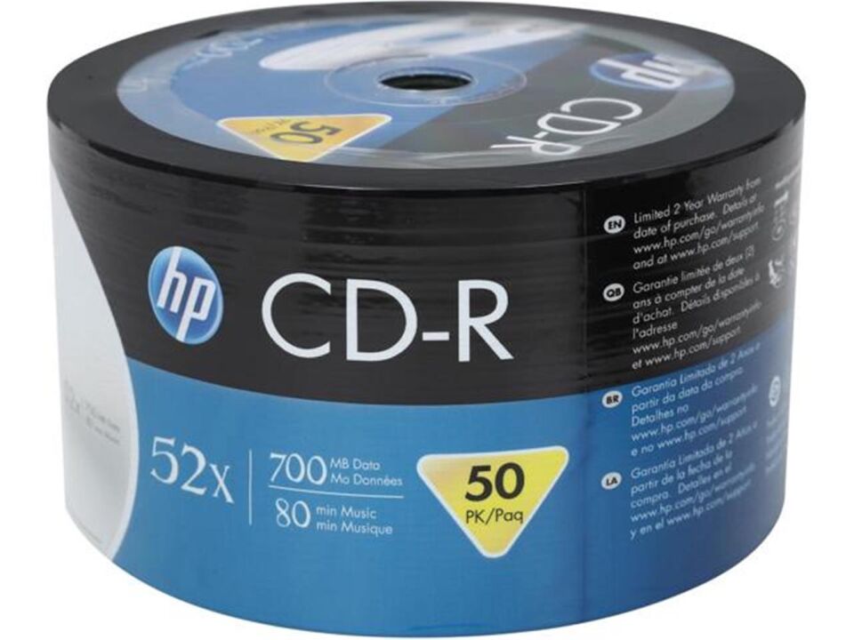 Hp Cd-r 700mb-80mın 52x Shrink Recortable
