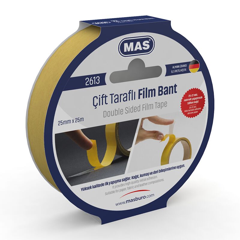 Mas Çift Taraflı Bant 25mm X 25m 2613