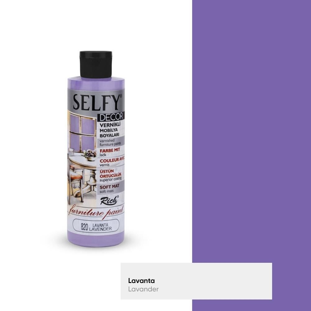 Rich Selfy Decor Mobilya Boyası Vernikli 240 Cc ( 820 ) Lavanta Slf-240-09439