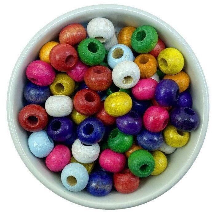 Emin Ahşap Boncuk 40'lı Paket 10 Mm Renkli 5600