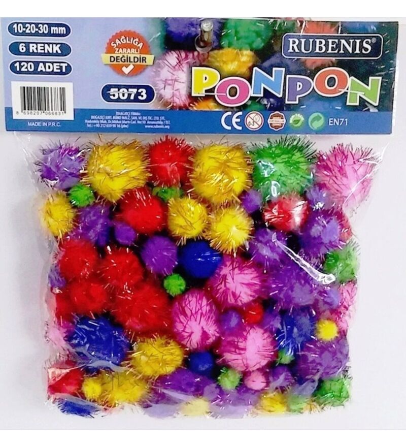 Rubenis Pon Pon Simli 20 Mm 70'li Paket 5071