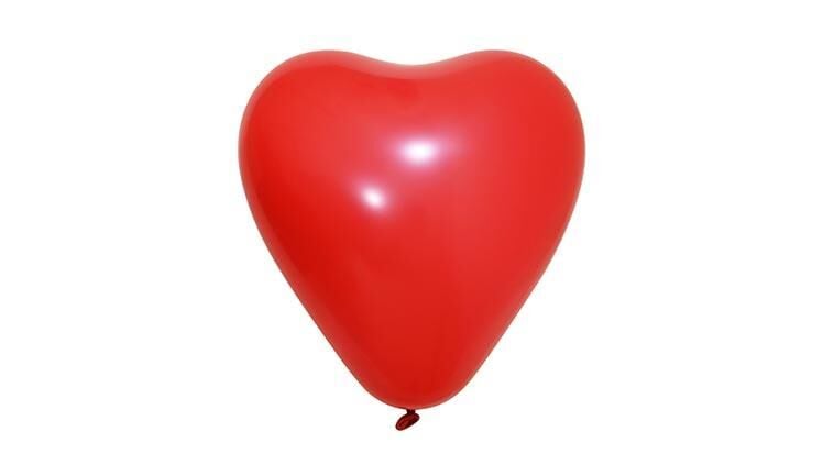 Balonevi 12'' Kalp Balon Kırmızı 100'lü