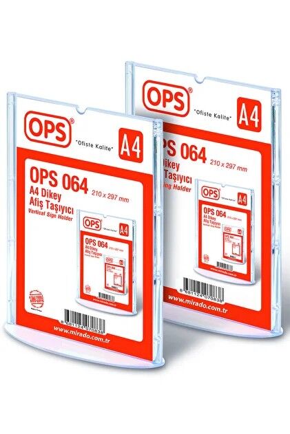 Ops Afiş Taşıyıcı A4 T Tipi Dikey Plastik Dp-064