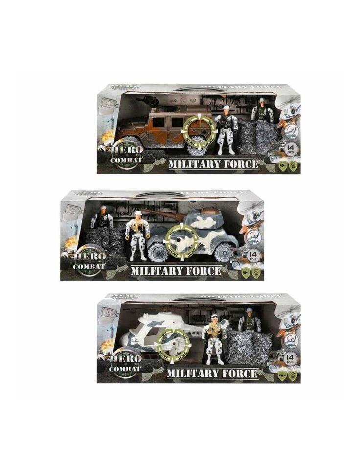Sunman Hero Combat Sesli Işıklı Ses Temalı Askeri Oyun Seti 7085