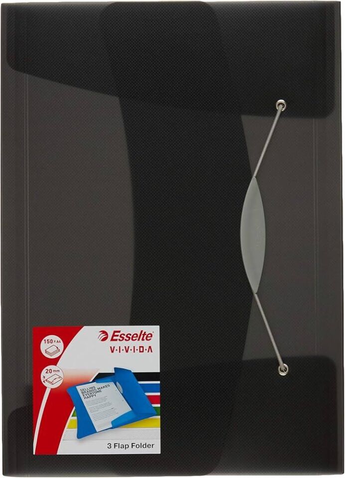 Esselte Vıvıda Lastikli Dosya A4 Siyah 624043