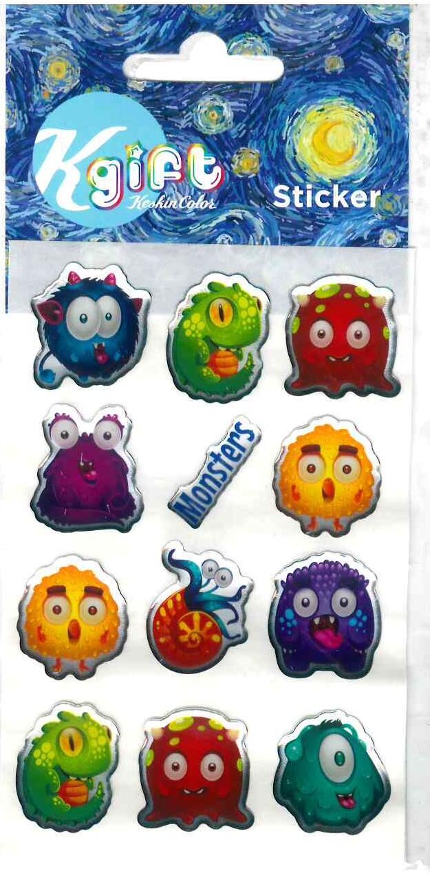 Keskin Color Kgift Sticker Monsters 222205-99