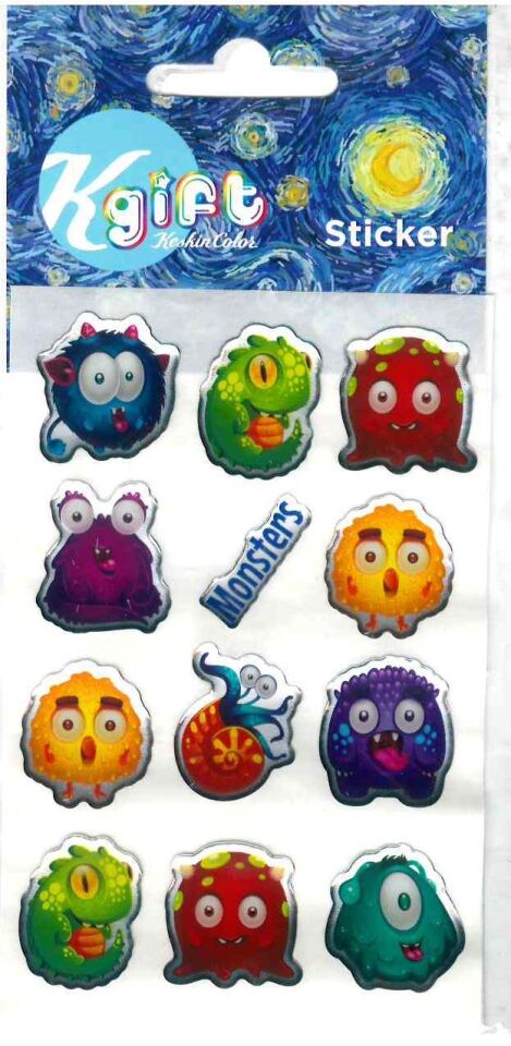 Keskin Color Kgift Sticker Monsters 222205-99