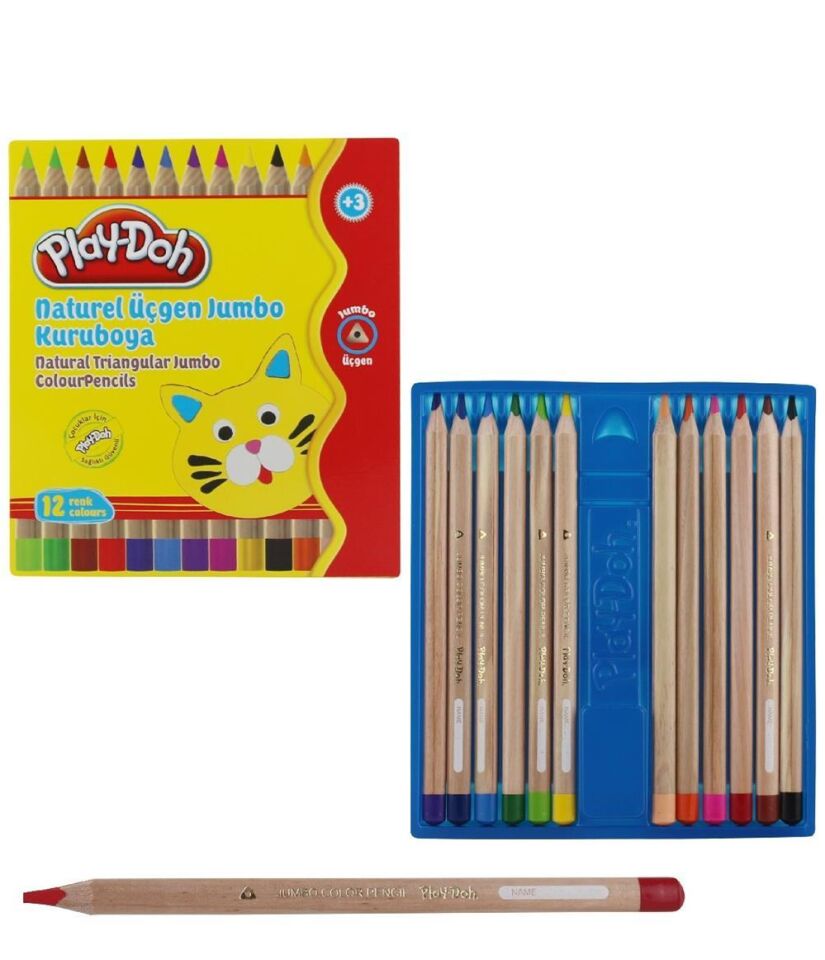 Play-doh Kuruboya Naturel 12'li Jumbo Play-ku009