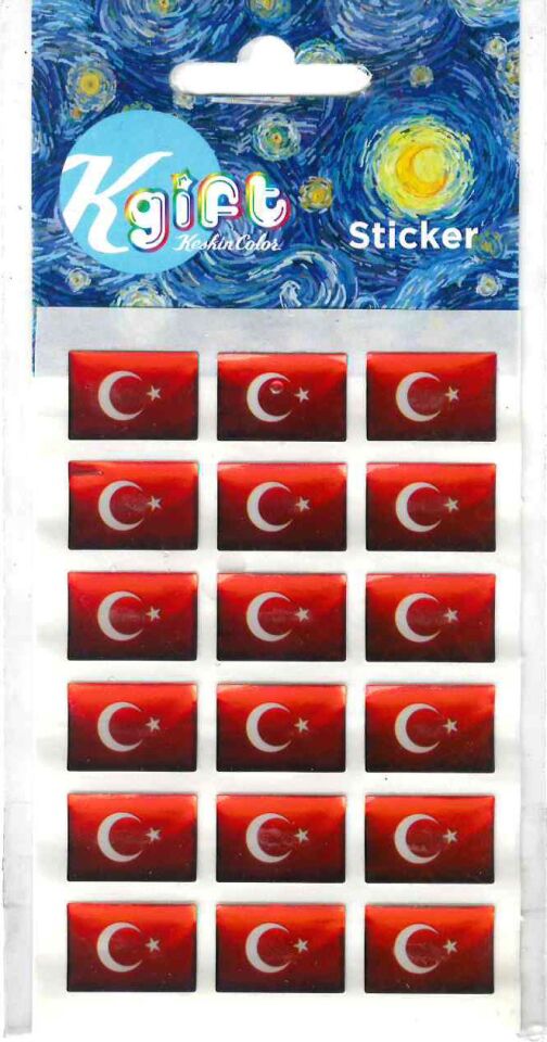 Keskin Color Kgift Sticker Damla Bayrak 222220-99