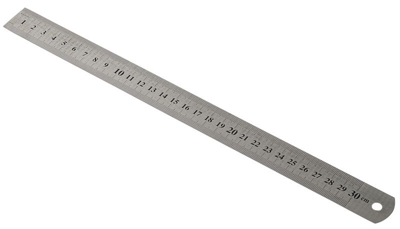 Kraf 30cm Inch Ölçülü Çelik Cetvel 530g