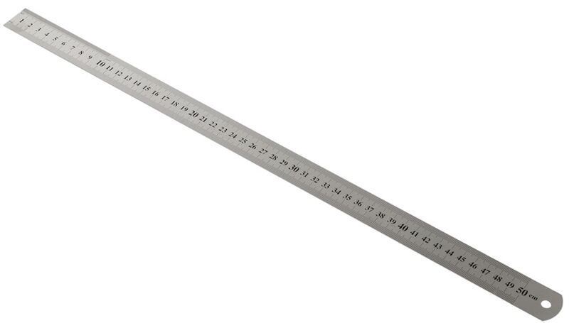 Kraf Çelik Cetvel 50 Cm Inch Ölçülü 550g