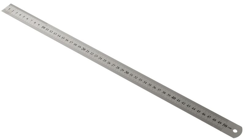 Kraf Çelik Cetvel 50 Cm Inch Ölçülü 550g