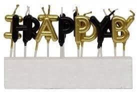 Nedi Happy Birthday Parti Mumu Altın-siyah Pl-h005-3g