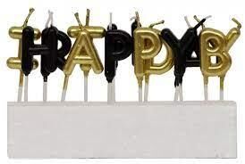 Nedi Happy Birthday Parti Mumu Altın-siyah Pl-h005-3g