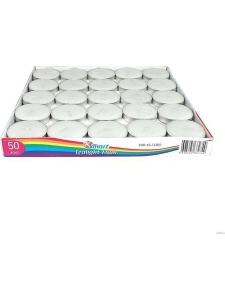 Afm Tea Lights 50 Li Beyaz Pl-750