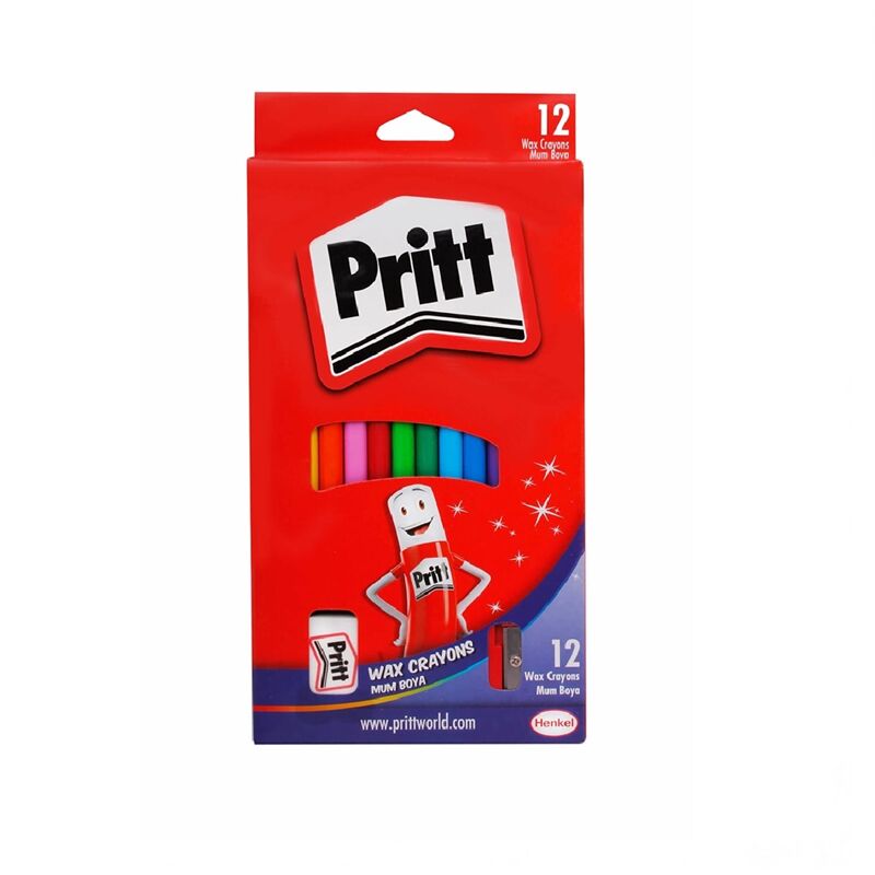 Pritt Mum Boya 12'li Wax Crayons Silinebilir 1433960