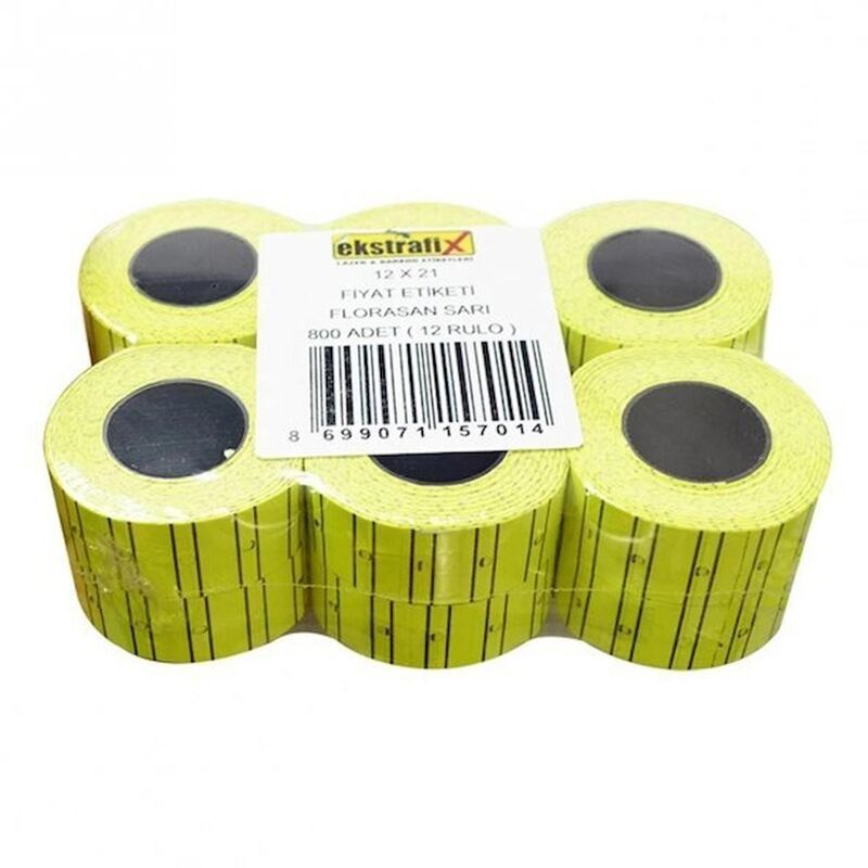 Ekstrafix Fiyat Etiketi 12x21 Mm Florasan Sarı 138975